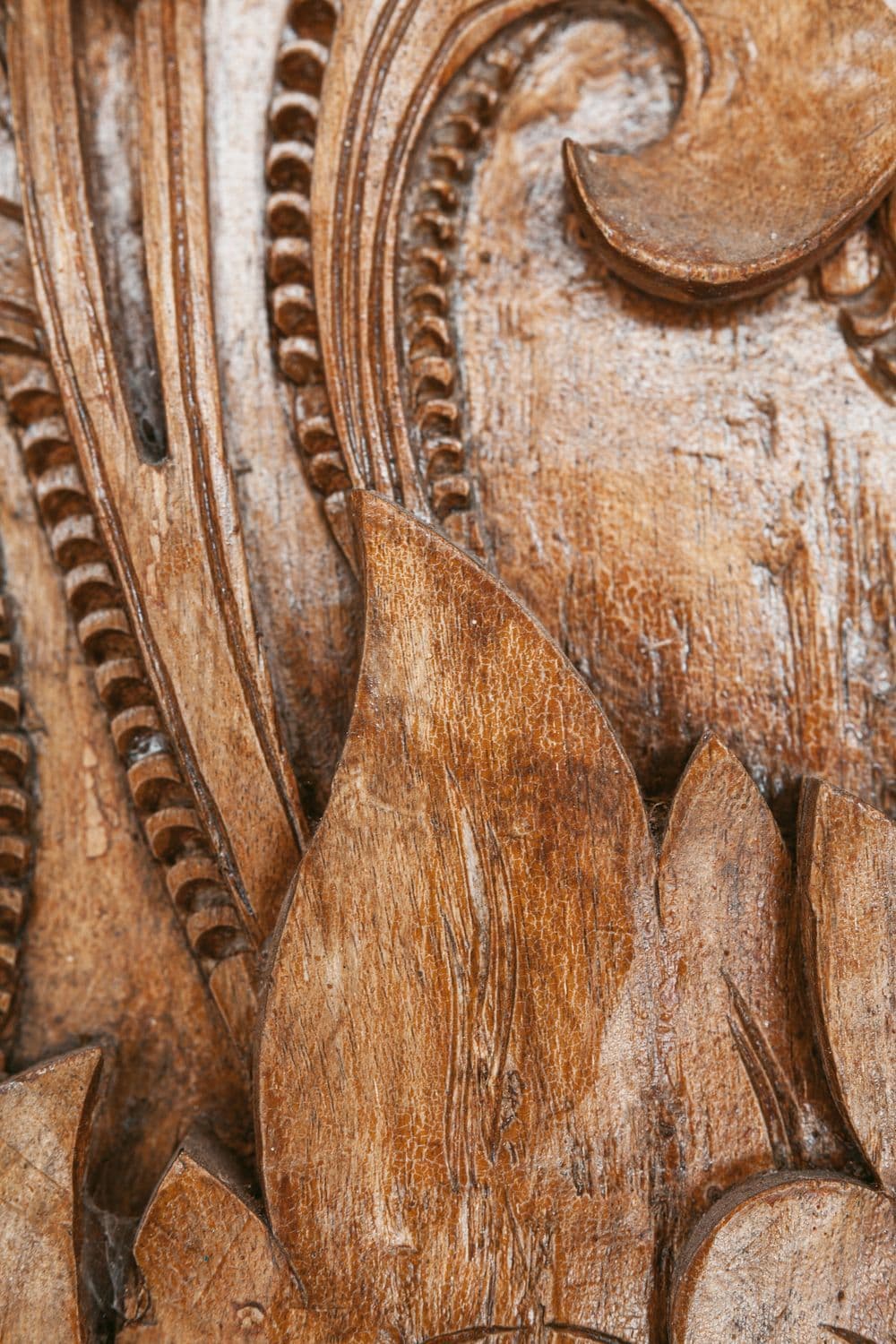Afgewerkt hout met detail