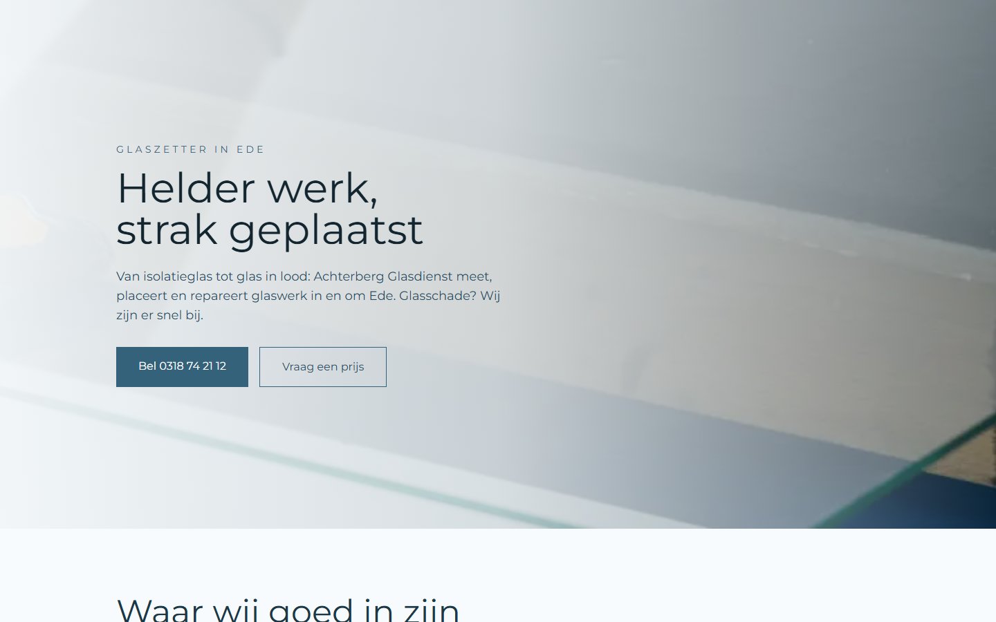 Website-ontwerp: Glasdienst, Ede