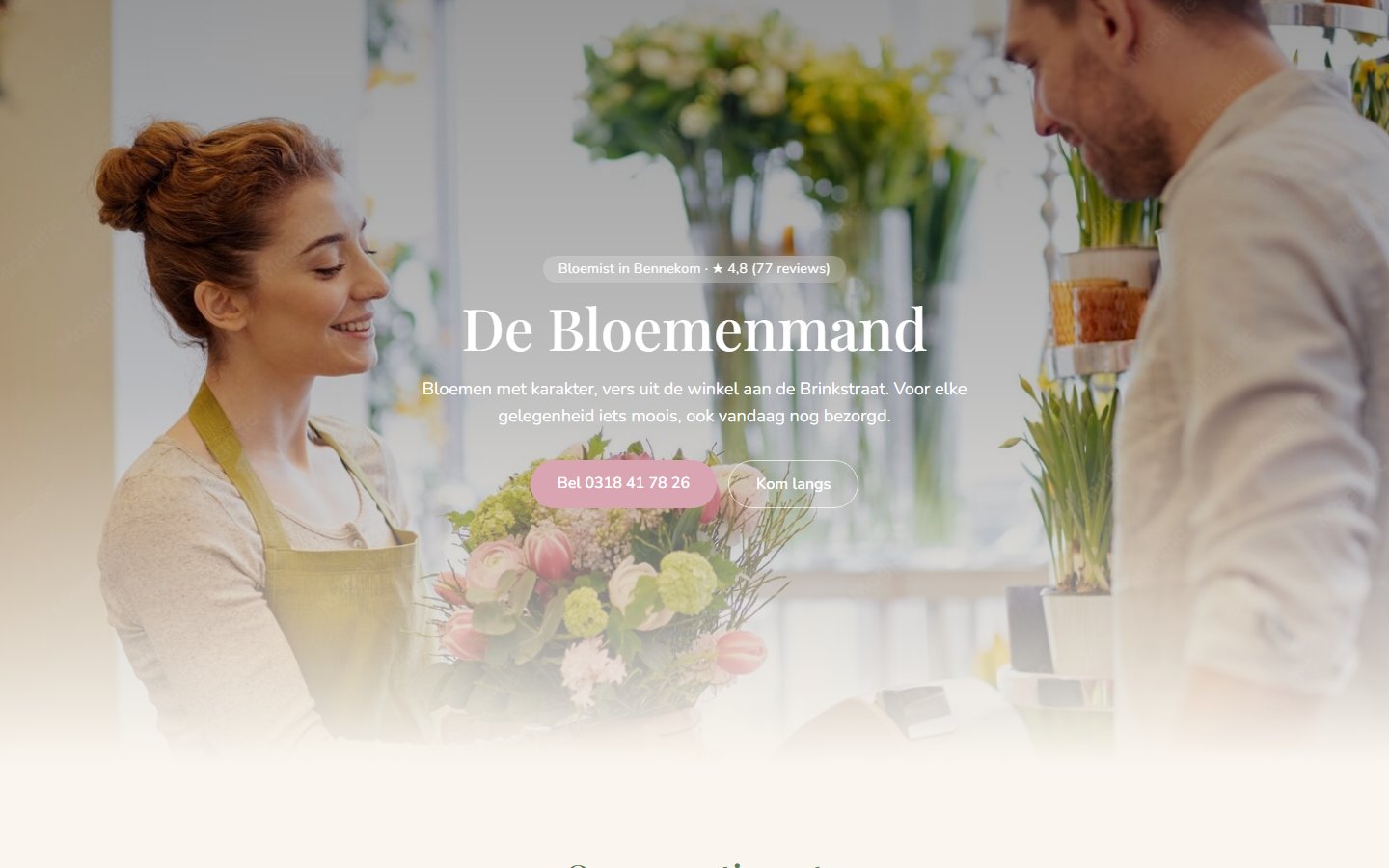 Website-ontwerp: Bloemist, Bennekom