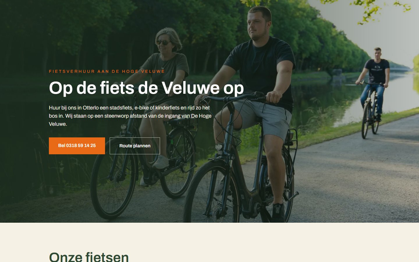 Website-ontwerp: Fietsverhuur, Otterlo